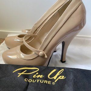 Cream Pinup Couture Shoes